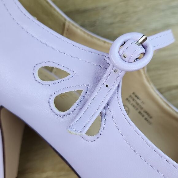 🩵NWOB Chase & Chloe Lavender Kimmy Mary Jane Heels Size 8.5 - Picture 8 of 11